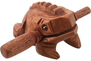Bordhap Carved Croaking Wood Percussion Musical Sound Wood Frog Tone Block Toy