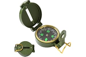 BASTOUR Brújula de Visión Nocturna Portátil, Brújula Militar, Brújula Profesional para Orientación, Brujula Militar Impermeable, Brújula Orient, para Senderismo al Aire Libre, Camping, Senderismo