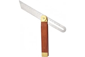 HIOSEYRE 1Pcs Adjustable Bevel Gauge, 9 Inch/230mm T Bevel Blade Ruler, sliding bevel，Adjustable Bevel Gauge with Hardwood Handle, Stainless Steel Ruler for Craftsman Carpenter Architect Engineer Woodworking