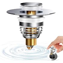 Bonde Lavabo Universel Diboniur - Anti-colmatage, Drainage Rapide - Pour Trou 32-42mm
