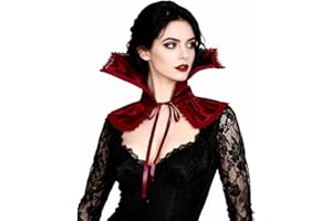 keland Viktorianisch Schwarz Halskrause Rüsche Kragen Retro Gothic Cosplay Kostüm Accessoire