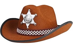 Boland - Kapelusz dziecięcy szeryfa, srebrna gwiazda, sznurek do kapelusza, kowbojski, karnawał, bal przebierańców, Halloween, impreza tematyczna, przebranie, kostiumy, teatr