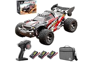 X-Verse SG118MAX 1:18 Ferngesteuertes Auto, 60KM/H RC Hohe Geschwindigkeit Wasserdichtes Offroad mit Bürstenloser Motor, 4WD Off Road Race Buggy für Erwachsene, 3 Batterien