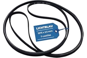 Lichtblau Correa trapezoidal, correa de transmisión 1975H7/1975PH7, correa trapezoidal, secadora, apto para varios fabricantes AEG-Electrolux Privileg Matura Zanker Zanussi