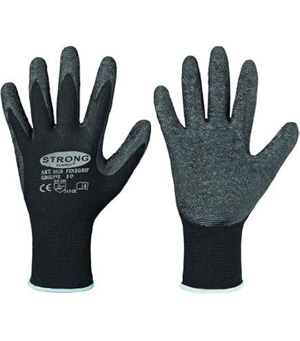 handschuhe strong 12 Paar Stronghand - Arbeitshandschuh Latex beschichtet Finegrip schwarz Gr. 7 bei Günstiger Preis Magimaker Automatic Gear Shift Rahmentaschen Color:Black Leather / Orange Stitch