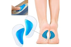 Pedimend Medicated Gel Flat Foot Arch Support Insoles Plantar Fasciitis Relief (4PAIRS-8PCS) Fallen Arches Heel Metatarsal Pads Morton Neuroma Orthopedic Care Shock Absorbers Reduce Stress & Pain