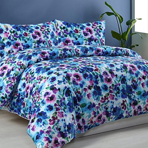Dreamaker LIBERTY 100% Cotton 2 Pieces Bedding Quilt Duvet Cover Set w/ Pillowcase 135 x 200cm, Single