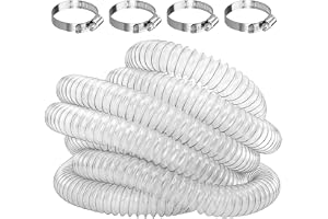 Transparent PVC sugslang, universell dammsugarslang (50 mm–2 m)