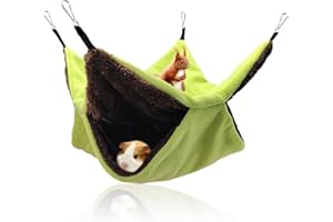 YMTWSRY Meerschweinchen Hängematte, Hängematte für Haustierkäfige Warme Käfig Haustier Hamster Hängebett Haustierkäfighängematte für Frettchen Zuckergleiter Ratten Kleintiere