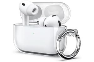 ULAK für AirPods Pro 3 Hülle, Durchsichtig Stoßfest Hülle Dünn Schutzhülle mit Karabiner Transparent Ladecase für Apple AirPods Pro 3 2025 - Durchsichtig