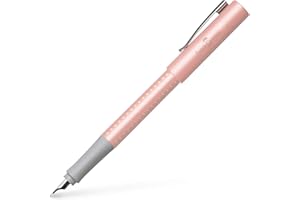 FABER-CASTELL Faber Castell 140988 Grip Pearl Edition - Pluma estilográfica (plumín F), color rosa