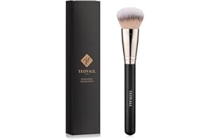 TEOYALL Domed Cheek Brush, Medium Precision Brush Head with Dense Synthetic Bristles for Contour Bronzer Blush with Loose Powder Cream