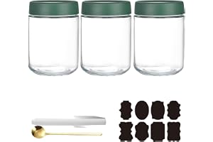 CNKHDZ 3 st Overnight Oats-glas, Overnight Oats-glas med lock, måltidsförberedelse, återanvändbara burkar för hemlagad marmel