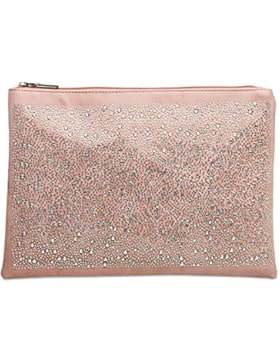 CASPAR TA358 große Damen XL Glitzer Strass Clutch Tasche Abendtasche mit Handschlaufe