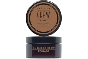 ‎AMERICAN CREW AMERICAN CREW – Pomade, 85 g, Stylingprodukt für Männer, Haarprodukt mit mittlerem Halt, Haarpomade auf Wasserbasis, optimal für glatte Frisuren mit viel Glanz