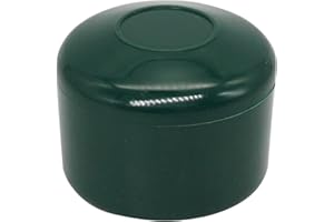 SKIR'CO (30 pezzi) tappi per pali di recinzione, tappi rotondi in plastica verde 42 mm per pali di recinzione rotondi, coperture per pali di recinzione, verde muschio RAL 6005