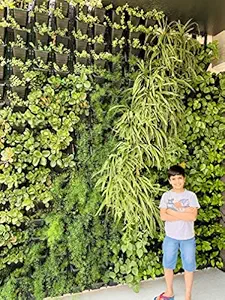 Planters Plastic Garden Panel Frames with Pot, Black