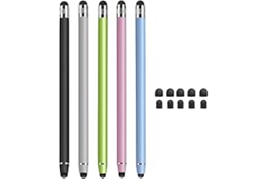 Kafeiya 5 Piezas Lápiz para Pantalla Táctil Universal, compatible con Tabletas, i-Pad, i-Phone, Galaxy, Android y Todos Los Smartphones (5 Colores)