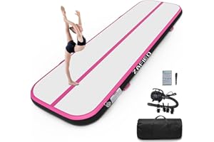 LUBAKED Air Matte Track, mata gimnastyczna, 3/4/5/6 m, nadmuchiwana mata z pompką, mata treningowa, mata fitness, mata do jogi, do domu, na zewnątrz