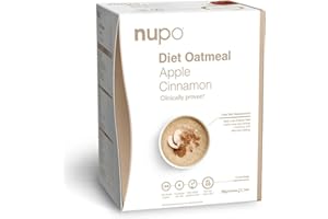 NUPO Diet Meal Replacement for Weight Loss (Oatmeal Apple-Cinnamon, 12 Servings) | Very Low Calorie Ready Meal for Weight Management | Gluten Free Vegan Ready Meals | GMO Free Just Add Water Meals