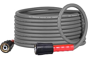 YAMATIC M22 Flexible Pressure Washer Hose 7.6M/25FT 1/4", Kink Resistant Power Washer Hose Replacement for Flexzilla Uberflex Ryobi Troy Bilt Honda Leak-Free 22MM Fittings, 3200 PSI/220 Bar