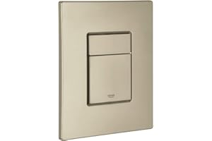 GROHE Skate Cosmopolitan Flush Plate for Concealed Gd2 Cisterns, Water-Saving, Dual Flush with Start-and-Stop Activation, Easy To Install, Brushed Nickel 38732EN0