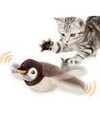 Giocattolo Interattivo Per Gatti Con Uccellino Volante - Ali Mobili E Suoni, In Peluche, Ricaricabile Via USB