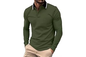 zitysport Poloshirt Langarm Herren Golf Atmungsaktives Schnelltrocknend Funktionsshirts T Shirts für Männer Sport Shirt Regular Fit Polohemd Langarmshirt Männer mit Brusttasche