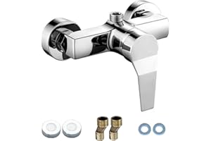 TEL CHARME * Monomando ducha, Grifo de ducha monomando, Monomando para bañera, Mezclador de ducha con mando manual, conmutador de válvula sanitaria, grifo de baño para agua fría y caliente