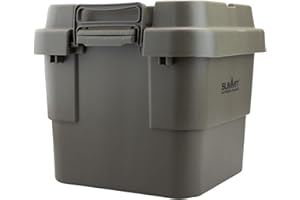 VFM e-Store - Storage Box 30L Carry Handles Camping Box, Lid Safe Dry Storage Outdoors Camping Hiking Holidays Festivals Travel - Green 30L 36 X 36 X 39cm