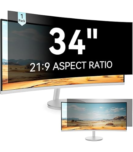StarTech Monitor Privacy Screen For 23.8" Display - Widescreen Computer Monitor Security Filter - Blue Light Reducing Screen Protector