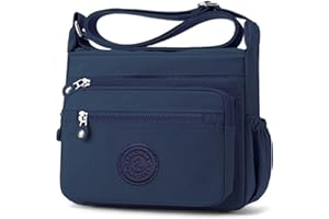 LassZone Women's Multi-Pocket Casual Crossbody Bag Handbags Waterproof Nylon Shoulder Bags Messenger Travel Bag for Shopping Hiking Daily Use