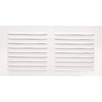 Amig - Grille De Ventilation Rectangulaire En Plastique Avec Moustiquaire | Grilles D'aération Pour Sortie D'air | Idéal Pour Plafonds | Dimensions : 200 X 140 Mm | Couleur: Blanc