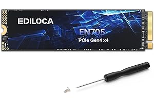 Ediloca EN705 SSD 2TB NVMe SSD M.2 PCIe Gen4, Interne SSD, 3D NAND TLC, bis zu 4800 MB/s, internes Solid-State-Laufwerk, dynamischer SLC-Cache, kompatibel mit PS5, Laptops und PC-Desktops