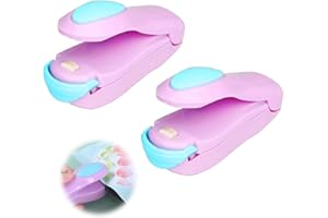 Benaewa 2 Pcs Bag Sealer, Mini Heat Seal Machine for Plastic,Snack Bags, Magnetic Portable Kitchen Heat Sealer (Battery Not Included)