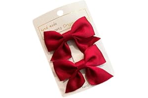 ASYKNM 1 Paire Pinces à Cheveux avec Nœud Antidérapantes Crocodile - Accessoires Mode pour Cheveux Filles et Femmes - Noël Mariage (Rouge)