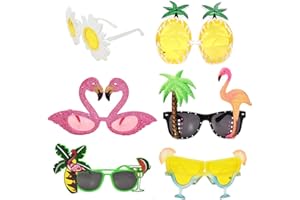 HILEYU Accessori per cocktail party Occhiali da sole divertenti Novità Occhiali da sole Adulti Bambini Confezione da 6 per compleanni Bomboniere Beach Pool Outdoor Summer Activity Costume