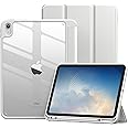 Vobafe Case for iPad A16 11th Generation 11 inch 2025/iPad 10th Generation 10.9 inch 2022, PC Clear Back Cover, Trifold Stand for iPad 11th/10th Gen with Pencil Holder, Auto Wake/Sleep, SpaceGray
