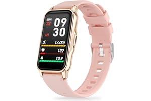 SPURKEY Fitness Tracker, Smart Watch with 24/7 Heart Rate Blood Pressure Sleep Monitor,126 Sports Modes,IP68 Waterproof Activity Trackers Step Calorie Counter Pedometer for Android&iPhone Women Men (Pink)