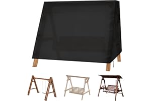 GATPHY Housse de protection pour balancelle 3 places, 216 x 140 x 170 cm, avec sac de rangement, tissu Oxford 210D, imperméable, résistante à la neige, au soleil, au vent