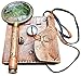 Produktbild C-3208 Set aus Kompass, Teleskop & Lupe, Messing, mit Ledertasche, 3-teiliges Set