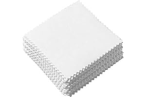 TUKEVA 100 Pièces Bijoux de Chiffons de Polissage Chiffon de Polissage Bijoux Chiffon de Nettoyage Chiffon de Polissage Jaune Antirouille Chiffons，pour Perle Sterling Or Platine et Argent (Blanche)