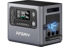 AFERIY P280 Station Electrique Portable 2800W, Batterie Nomade 2048Wh Extensible à 10,24kWh, Recharge Rapide 1,5H, 220V-240V, Generateur Electrique pour Usage Domestique/Camping-Car/Panne de Courant