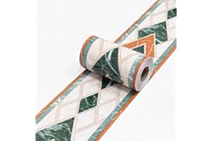 Dostear Bordo decorazione autoadesiva rimovibile per cucina bagno piastrelle adesivo per pareti autoadesiva rombo giallo 10cm X 1000cm