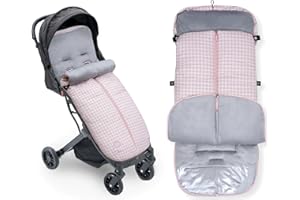 mibebestore - Saco Silla Paseo Universal Polar Modelo 9 Vichy Rosa - Oferta