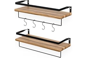 LifeGoods Etagere Murale Bois - Etagere Bois Murale - Etagere Murale Cuisine - Etageres Murales - Tablette Murale Bois - Etagere Flottante Murale - Etagere Murale Chambre - Planche Murale