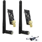 HoxzoDa 2 NRF24L01+PA+LNA Wireless RF Transceiver with SMA Antenna 2.4GHz | NRF24L01 + PA + LNA Wireless Transceiver Module R