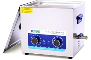 DK SONIC Professionale 15L Pulitore ad Ultrasuoni con funzione di riscaldamento Pulitore Ultrasuoni per Dei Gioielli Occhiali Catene Iniettore Collana Orologi Rasoi Occhiali(15L,220V)