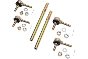 GLEDEWEN Tie Rod End Kit, Compatible With 1988-2002 Kawasaki Bayou 220 Klf220, 2003-2011 Kawasaki Bayou 250 Klf250, Ball Joint Set, ATV UTV Part Accessories, 2 Tie Rods and 4 Tie Rod Ends