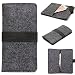 Produktbild Urcover Filz Handy Tasche mit Gummiband Verschluss für Kleinteile, Smartphone, Kosmetik Retro Design passend für Ihr iPhone 6 und viele weitere Smartphones bis 4,7 Zoll Dunkel Grau
